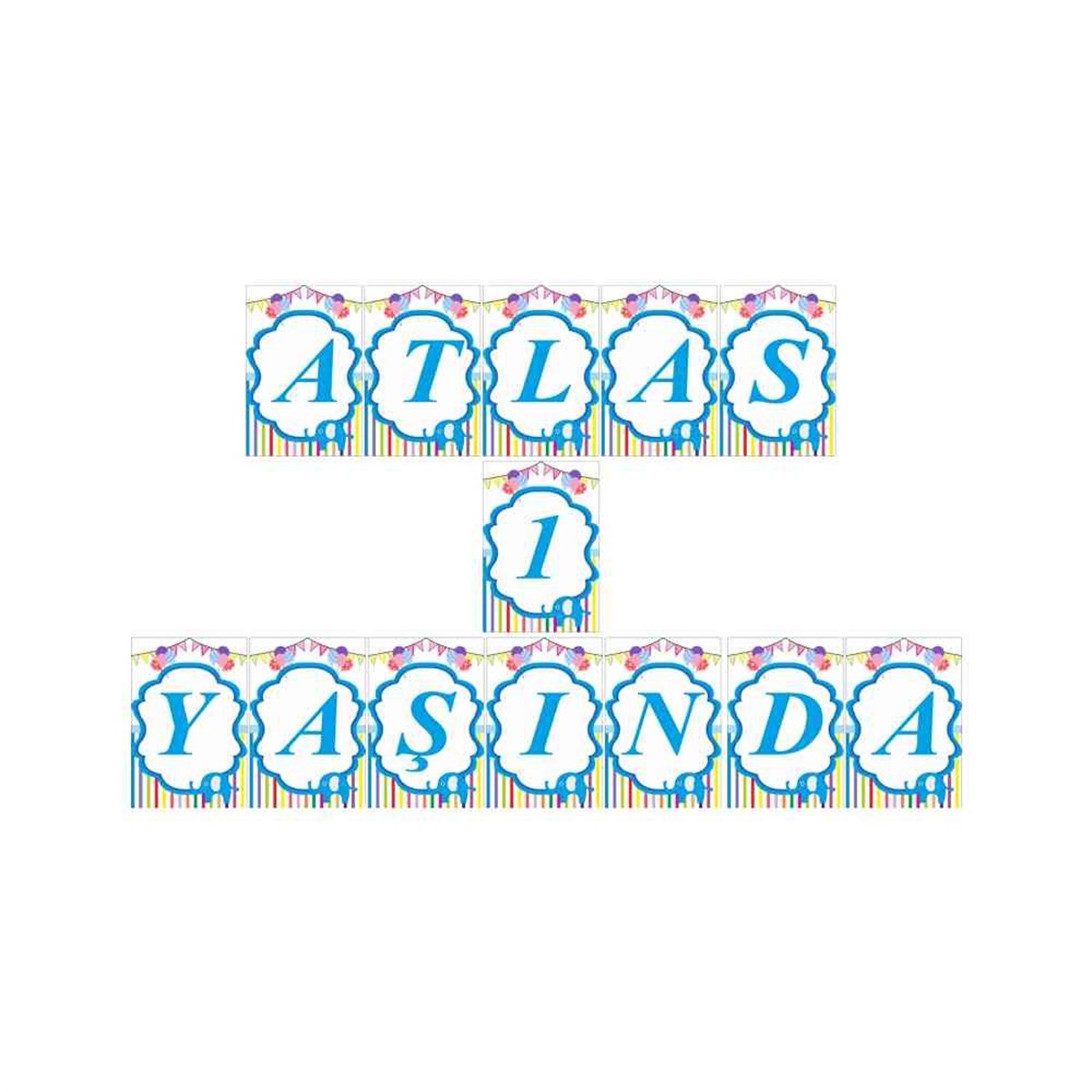 Filli Balonlu Konsept Harf Banner 