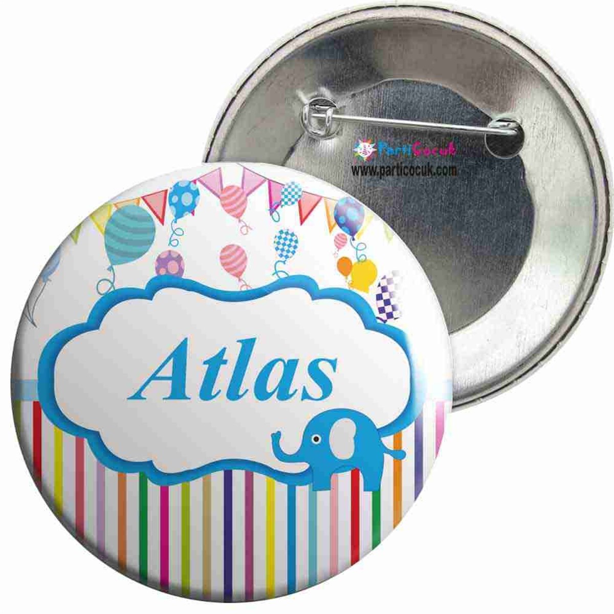 Filli Balonlu Konsept İğneli Rozet  