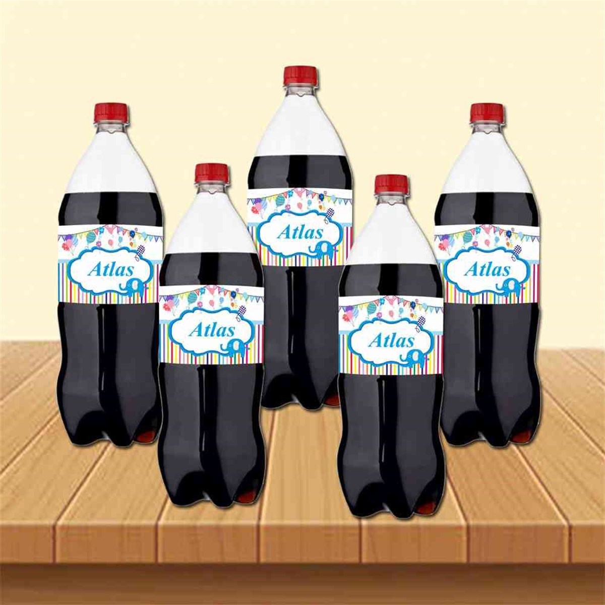 Filli Balonlu Temalı Cola Şisesi Bandı    
