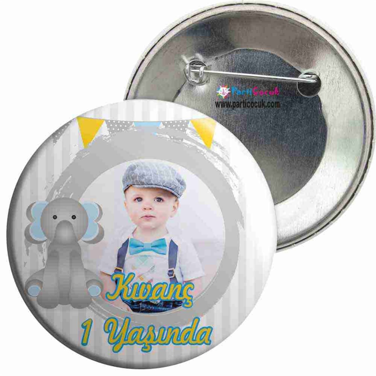 Filli Bayraklı Konsept İğneli Rozet  