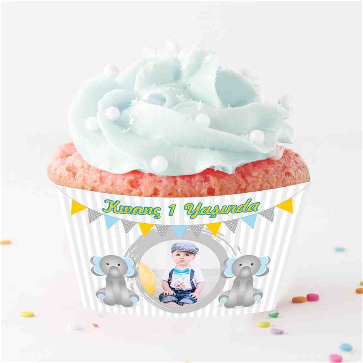 Filli Bayraklı Temalı Cupcake Sargısı 