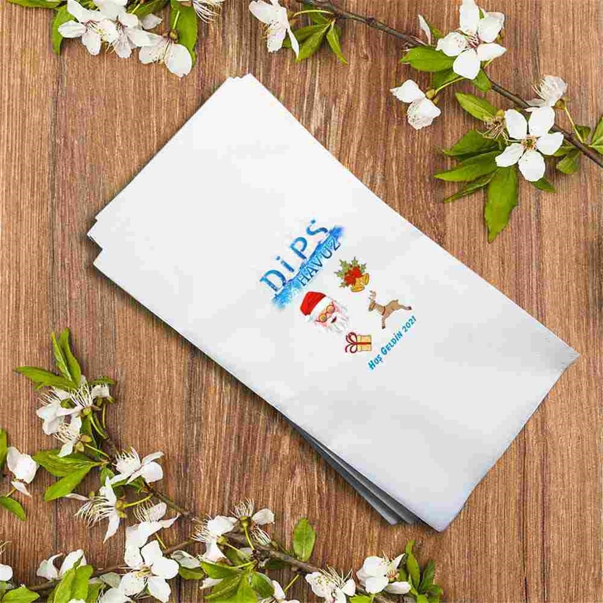 Firma Hediyelik Yılbaşı Parti Buzdolabı Peçete Baskı 