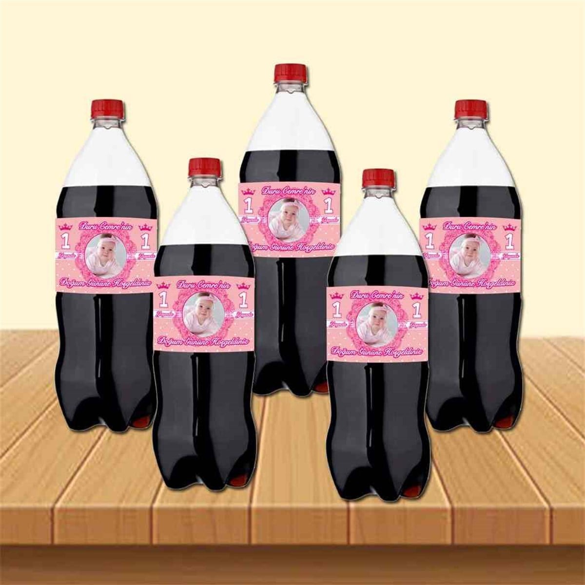 Fuşya Taç Cola Şisesi Bandı  
