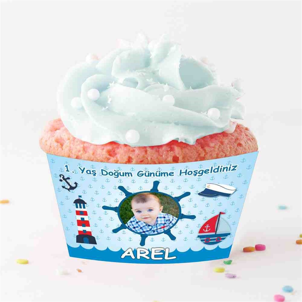 Gemici Dümen Temalı Cupcake Sargısı 