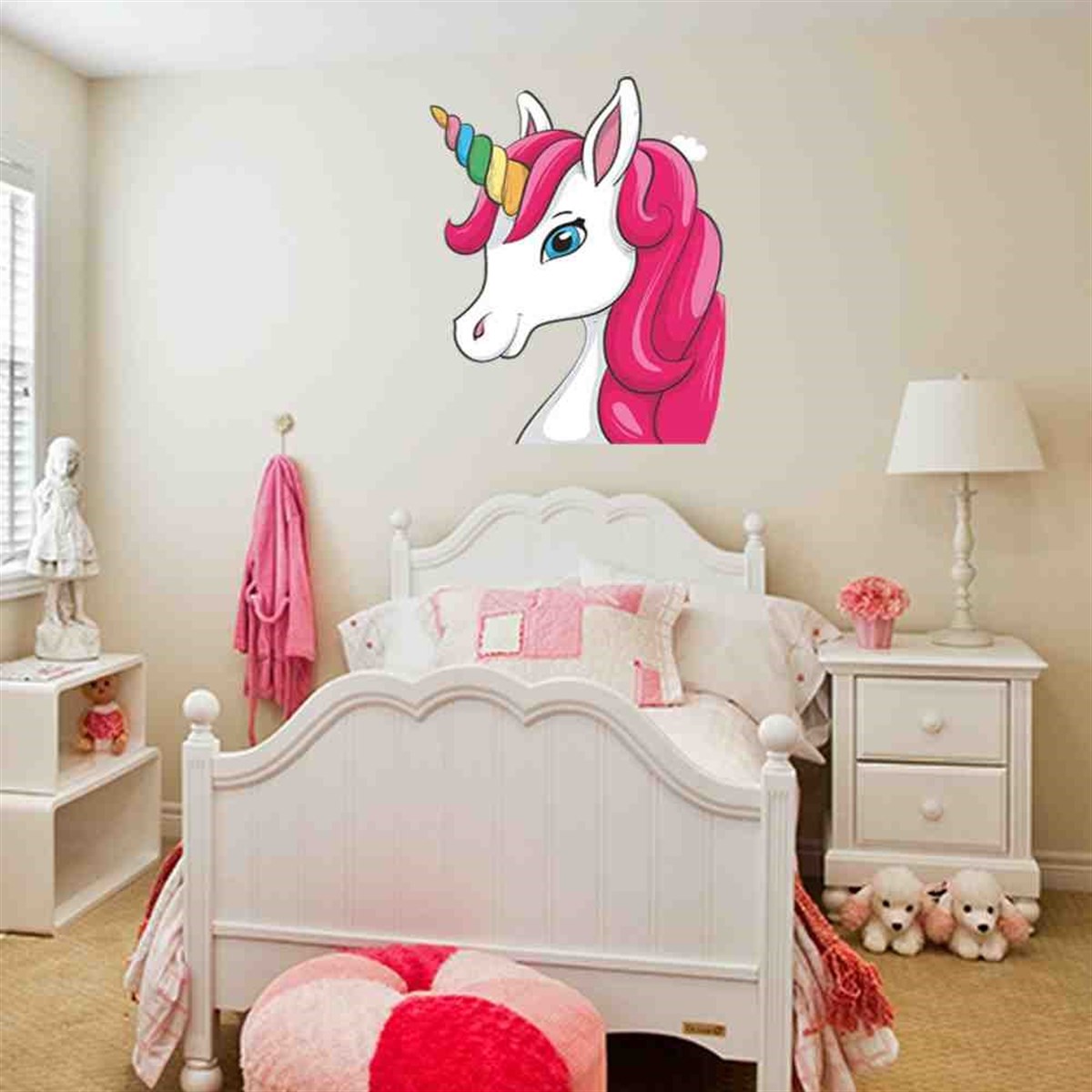 Genç Kız Odası Dekoratif Unicorn Sticker 