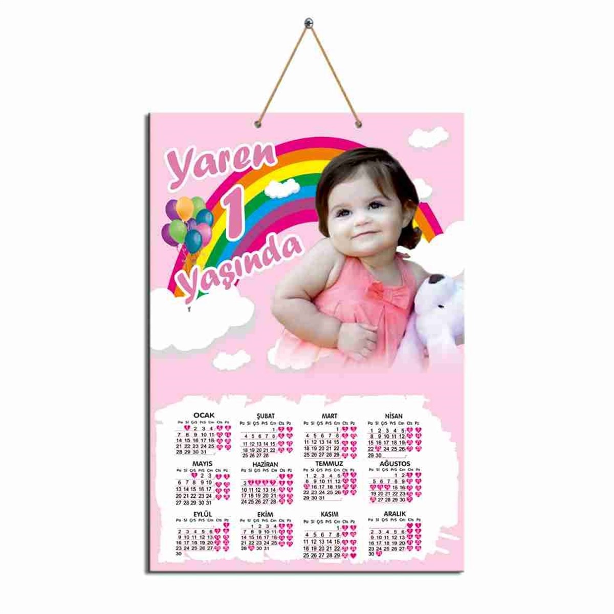 Gökkuşağı Karton Takvim  
