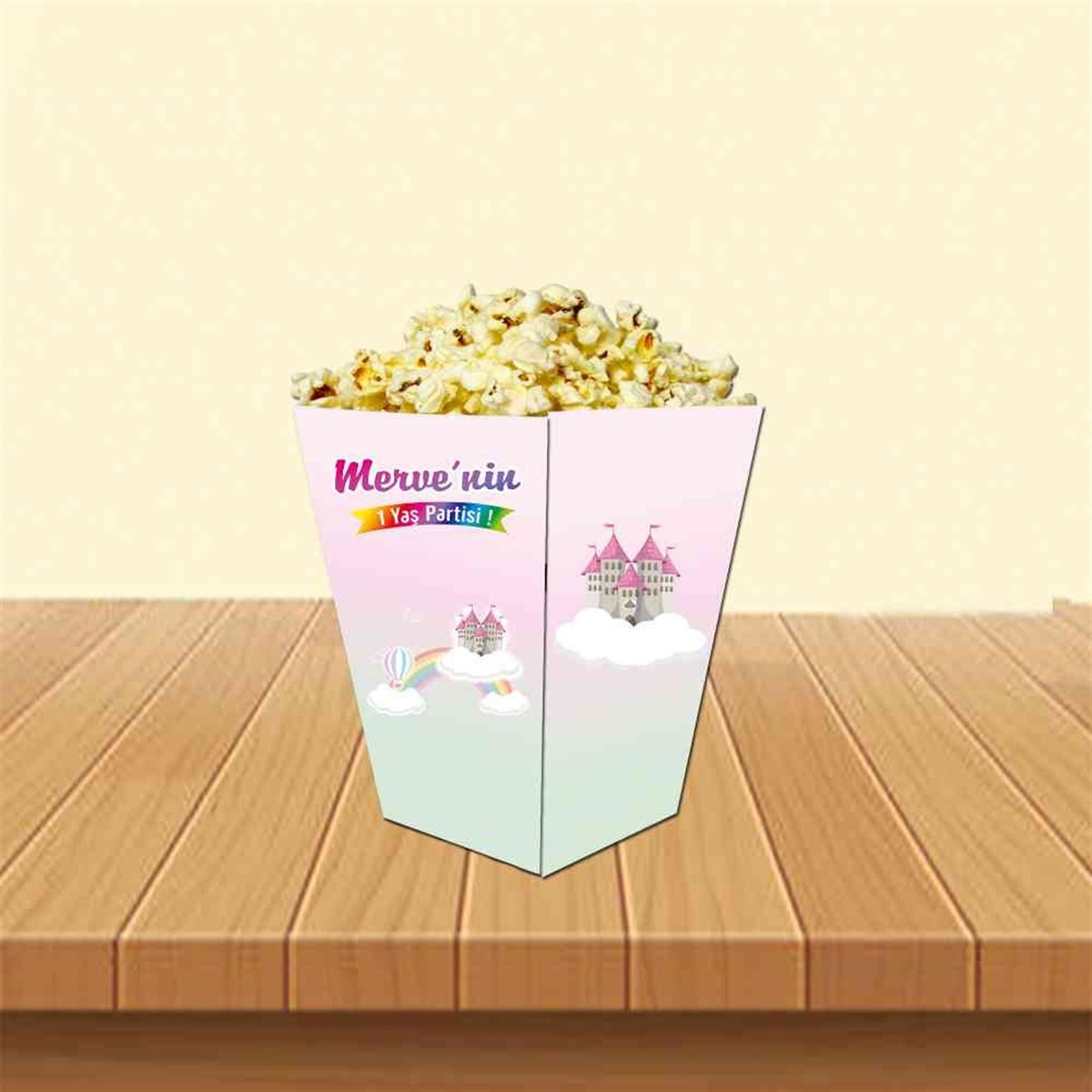 Gökkuşağı Konsepti Popcorn Kutusu 