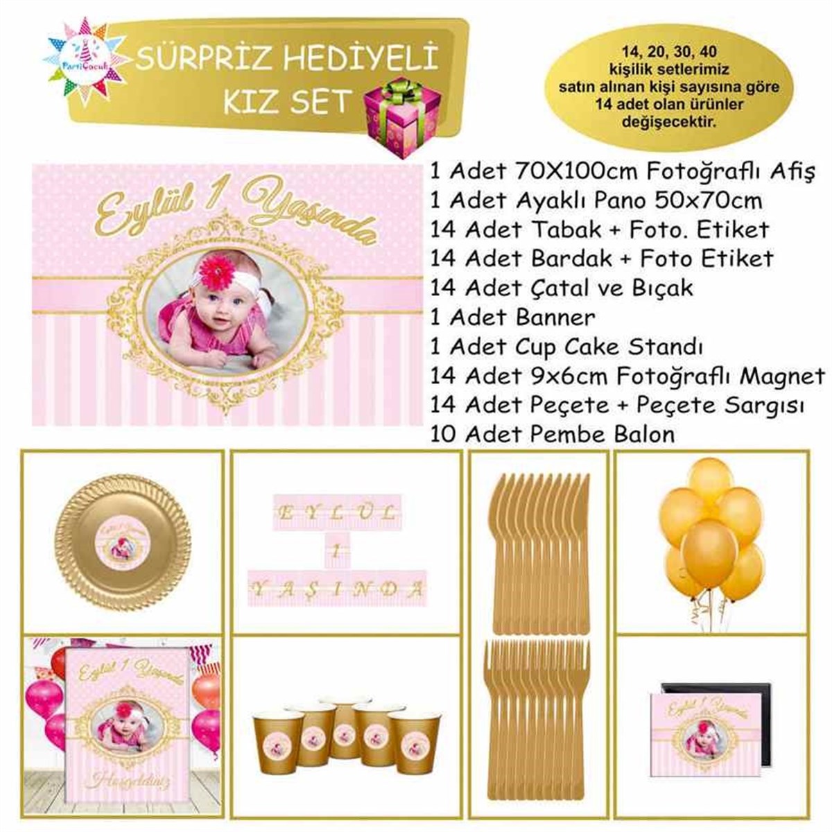 Gold Çerçeveli Konsept Sürpriz Set 