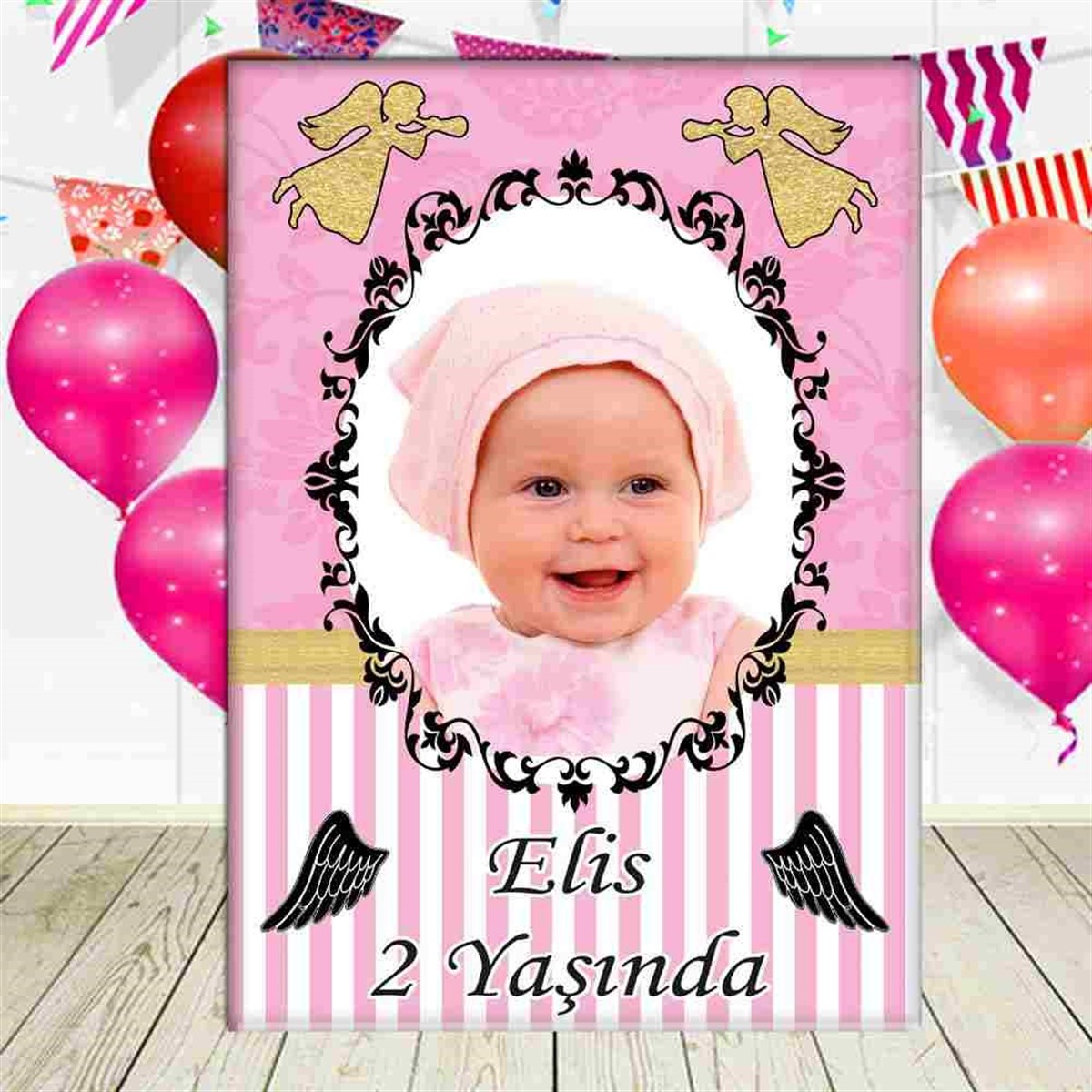 Gold Melek Konsept Ayaklı Pano  