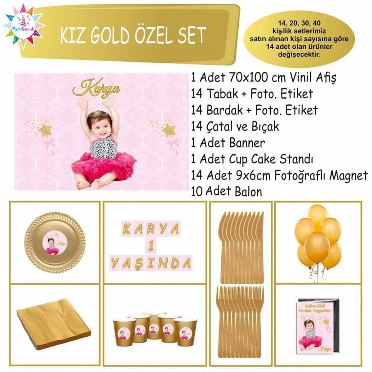 Gold Sihirli Deynek Konsept Özel Set 