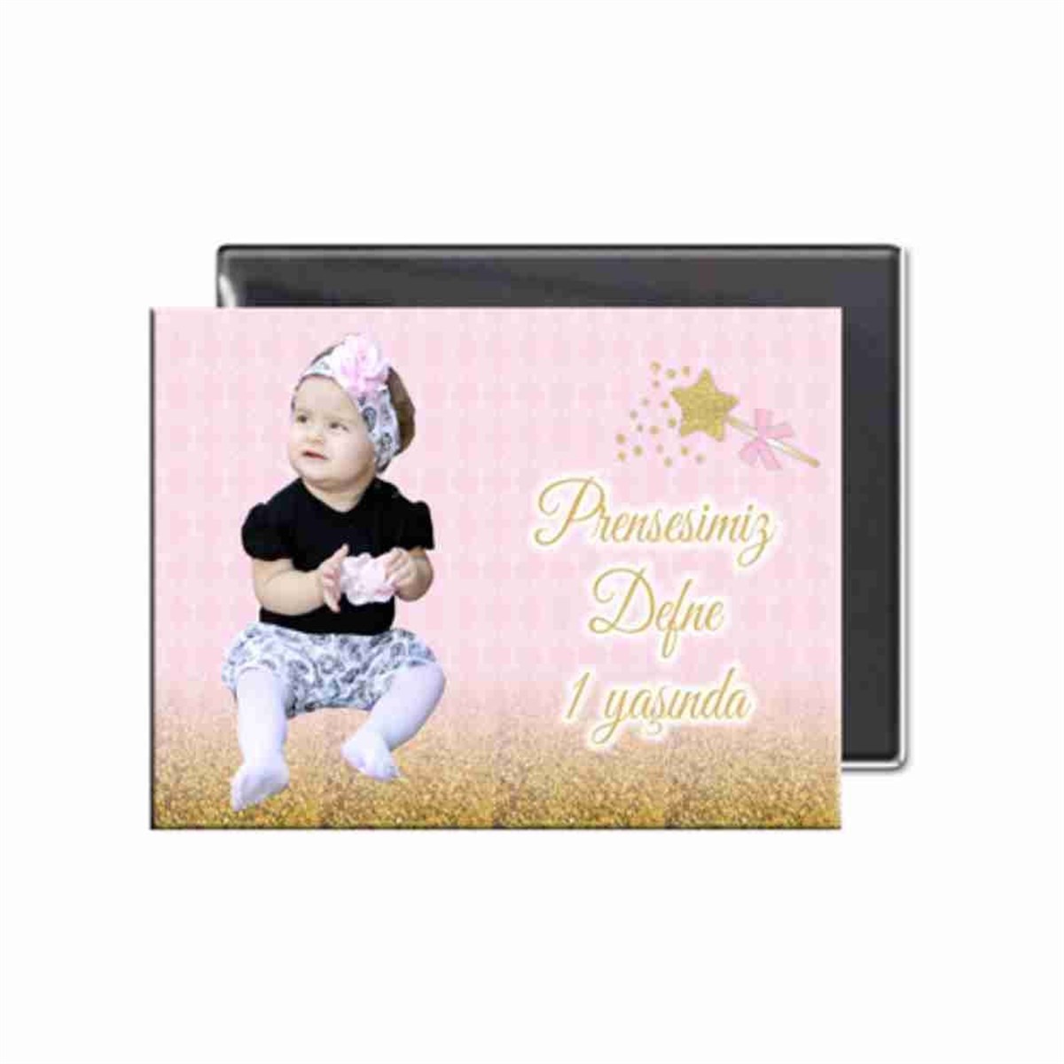 Gold Simli Buzdolabı Magneti  