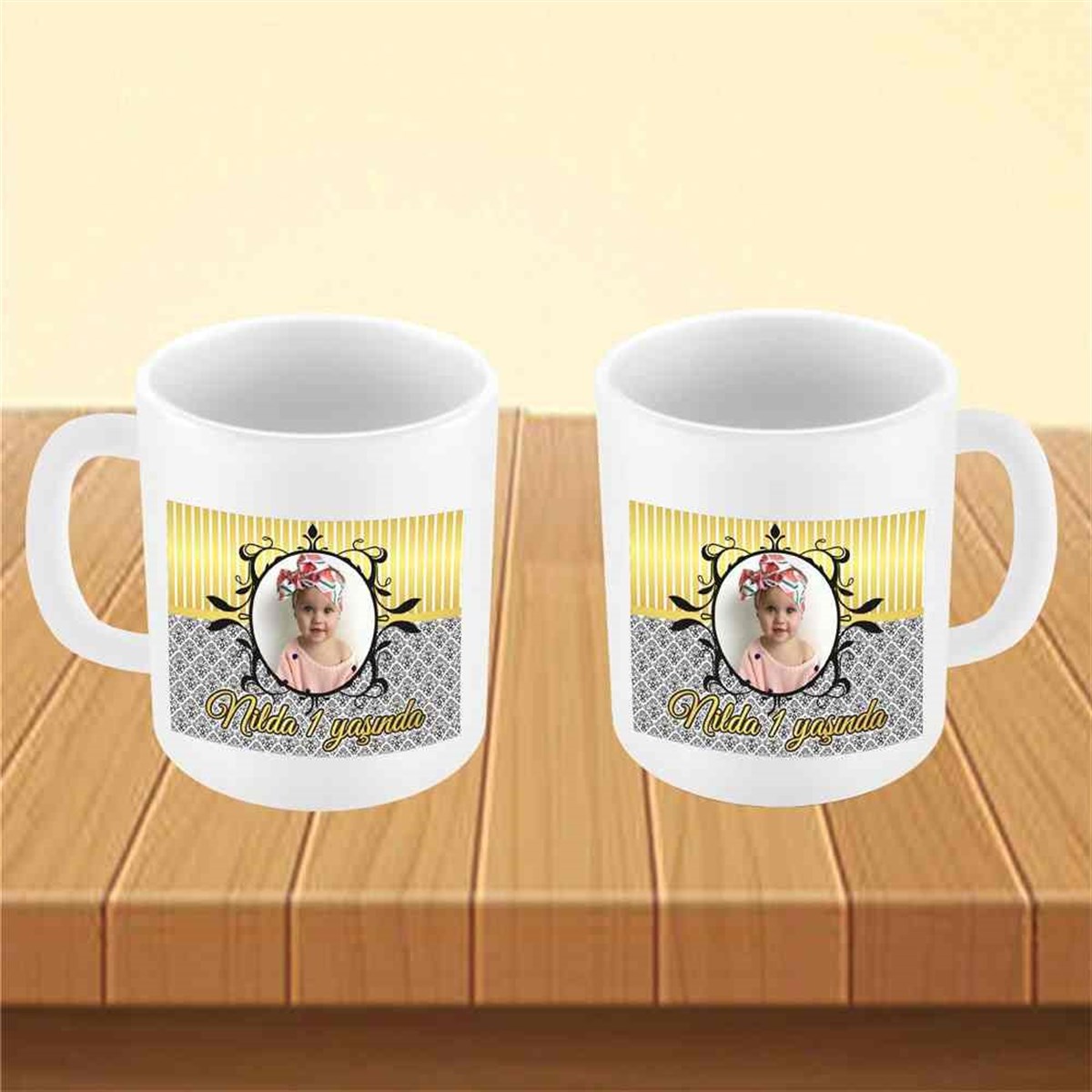 Gold Siyah Konsept Kupa Bardak Mug  