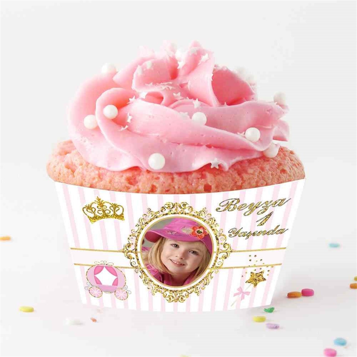 Gold Taç Cupcake Sargısı  