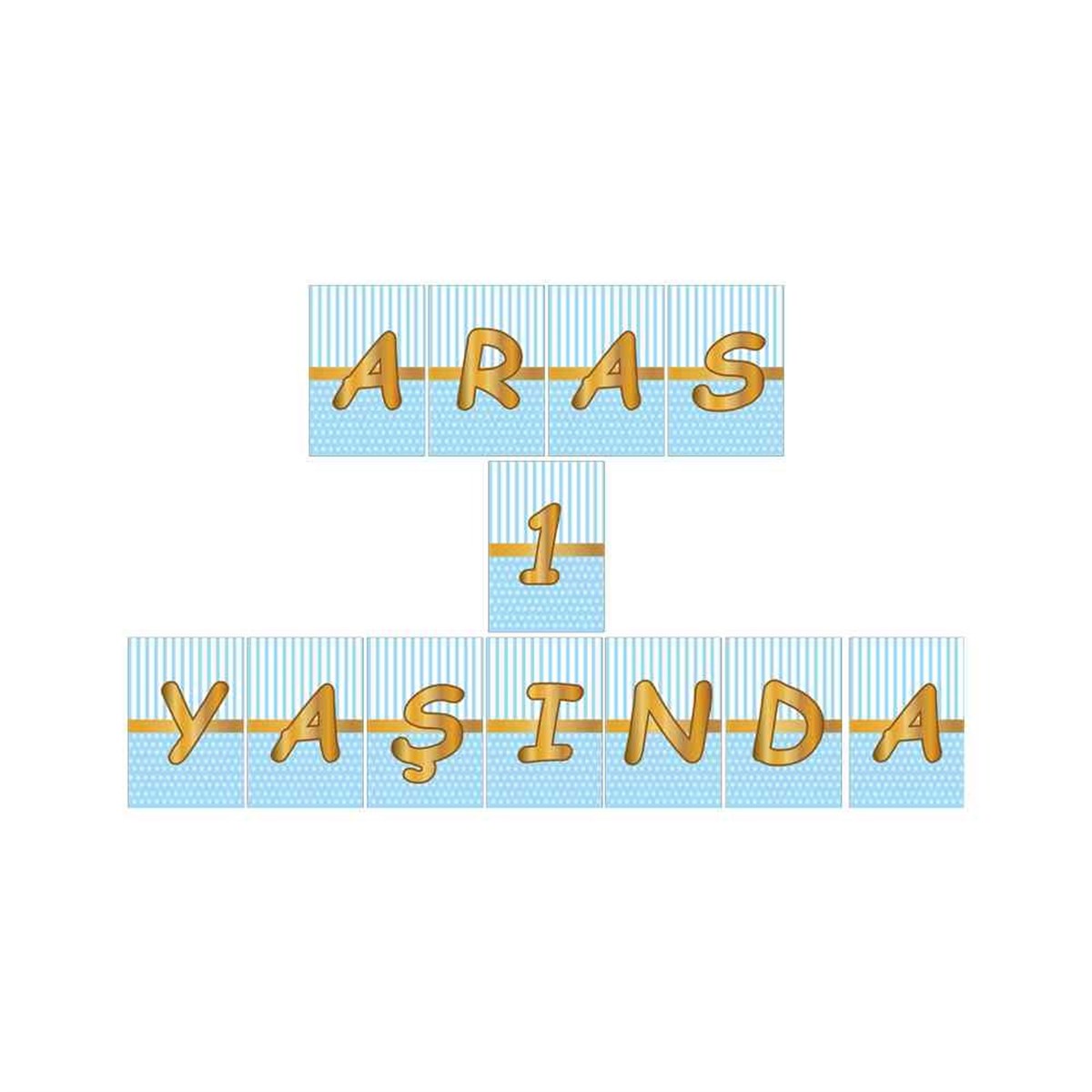 Gold Taçlı Konsept Harf Banner 