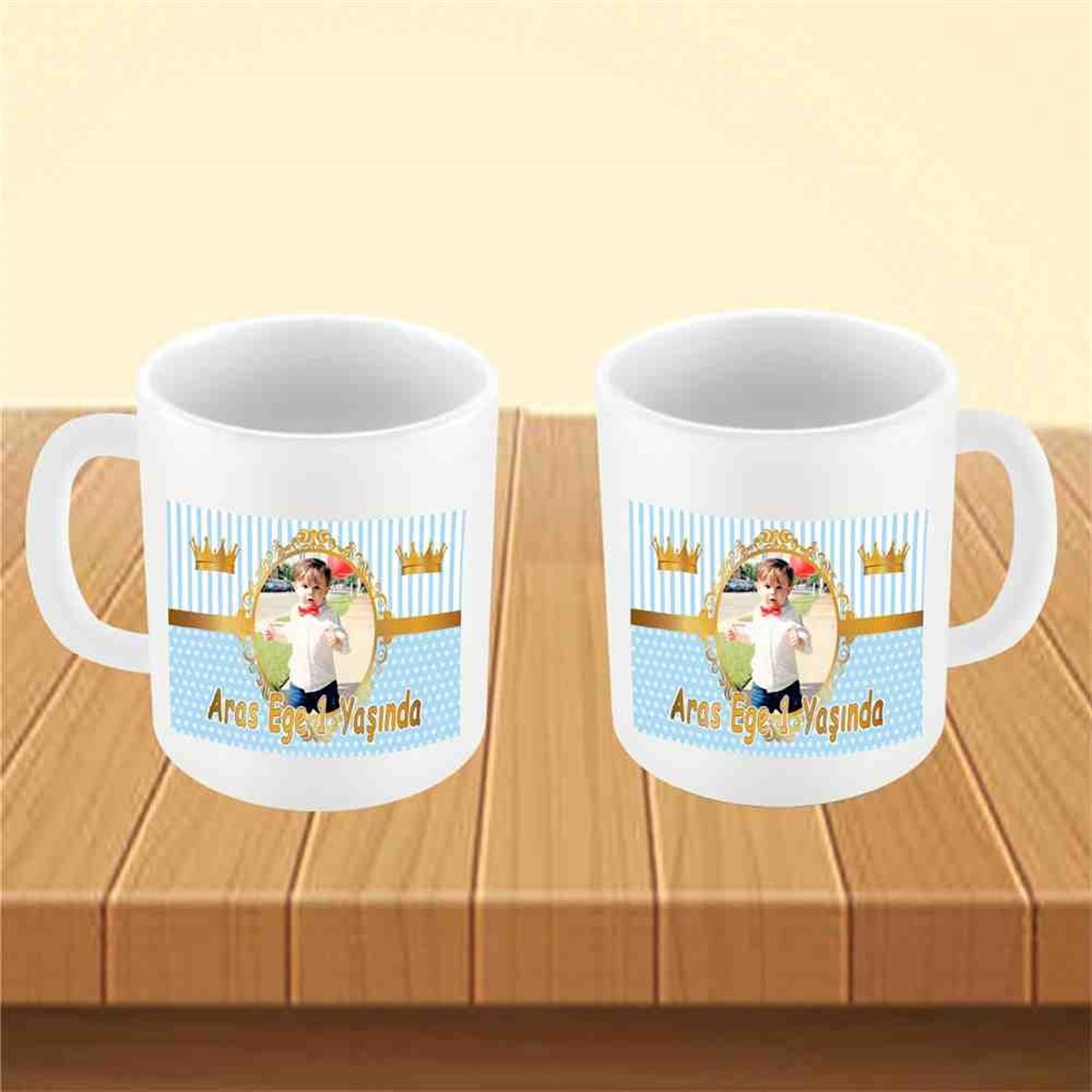 Gold Taçlı Konsept Kupa Bardak Mug 