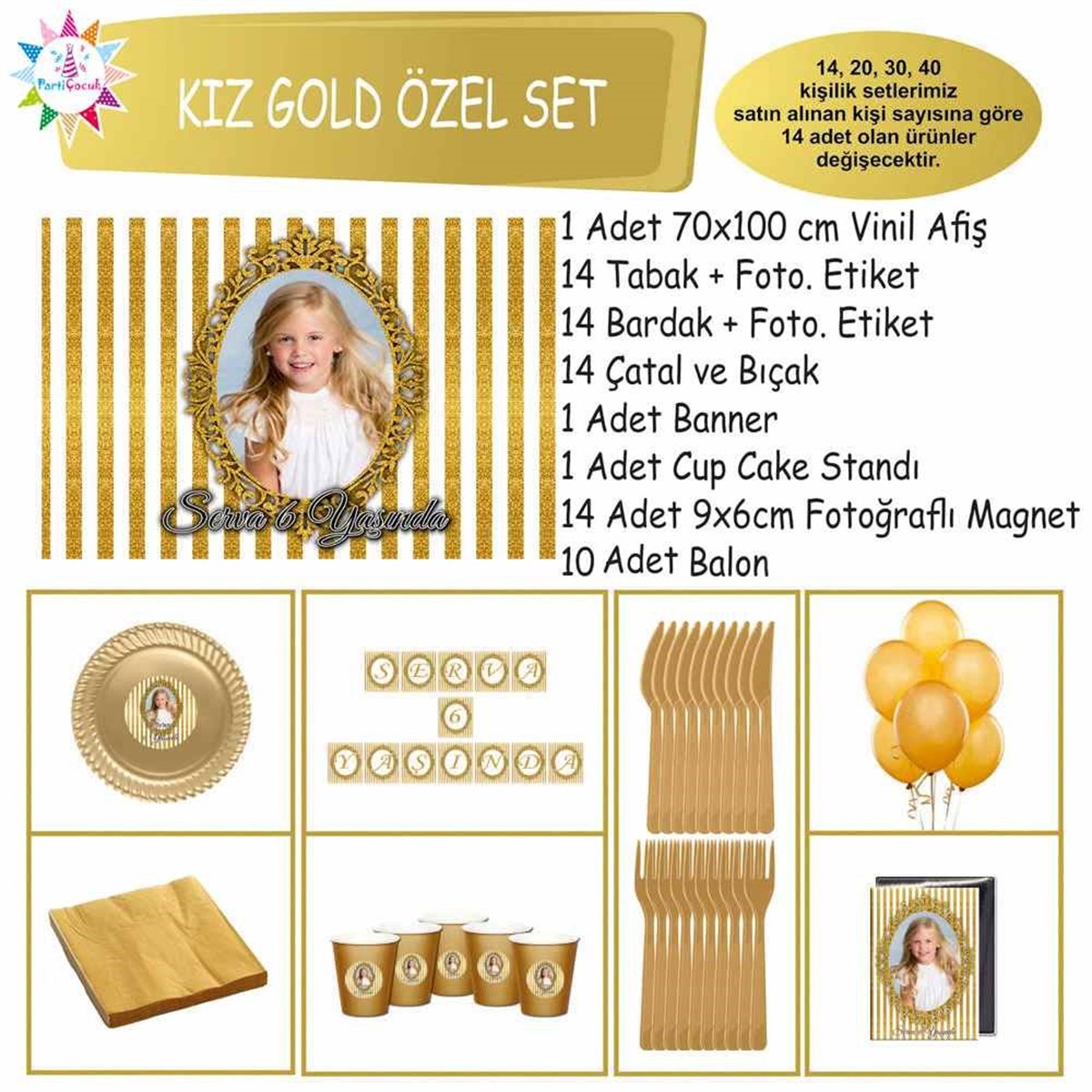 Gold Vintage Konsept Özel Set 