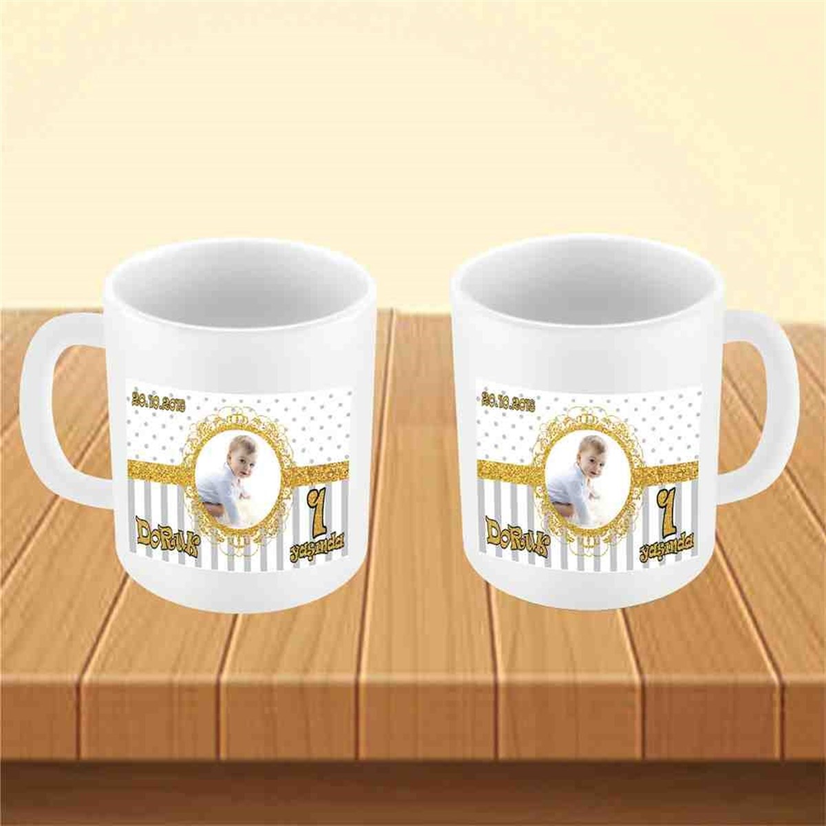 Gold Yaldız Konsept Kupa Bardak Mug 
