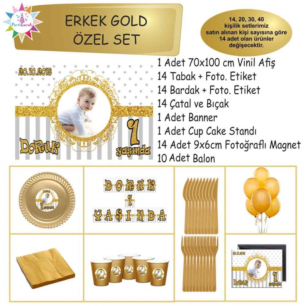Gold Yaldız Konsepti Özel Set 
