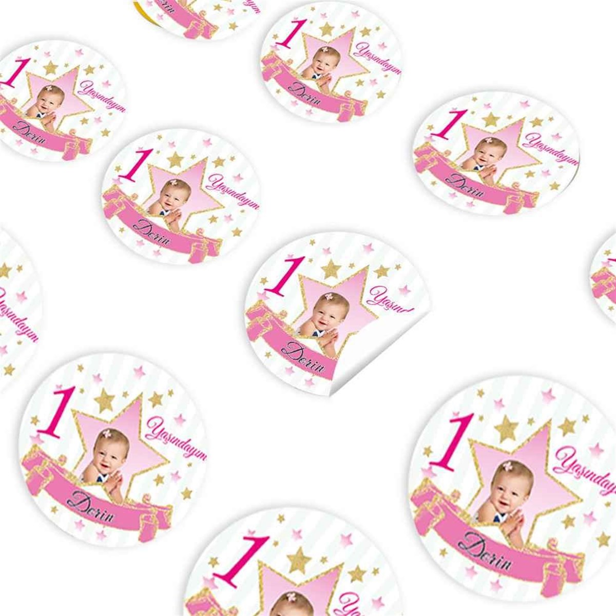 Gold Yıldız Konsept Sticker 30 Adet 