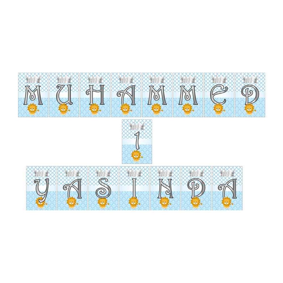 Gümüş Aslanlı Konsept Harf Banner 