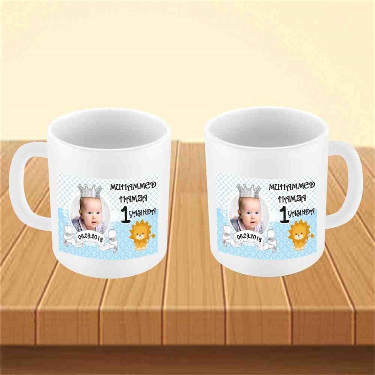 Gümüş Aslanlı Konsept Kupa Bardak Mug 