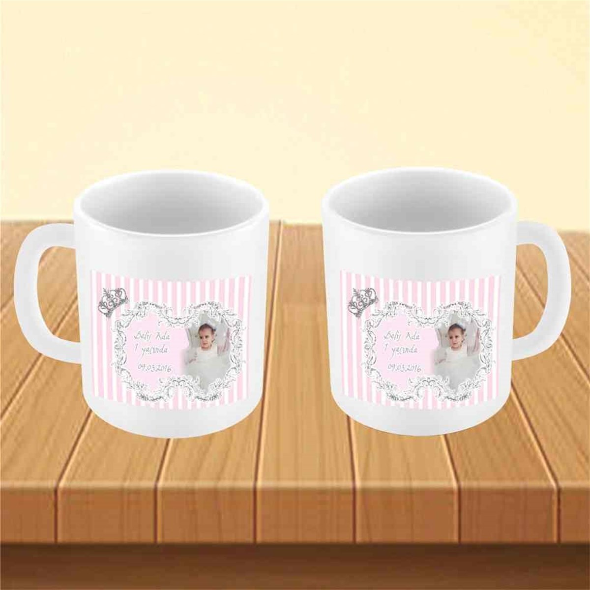 Gümüş Taç Konsept Kupa Bardak Mug  