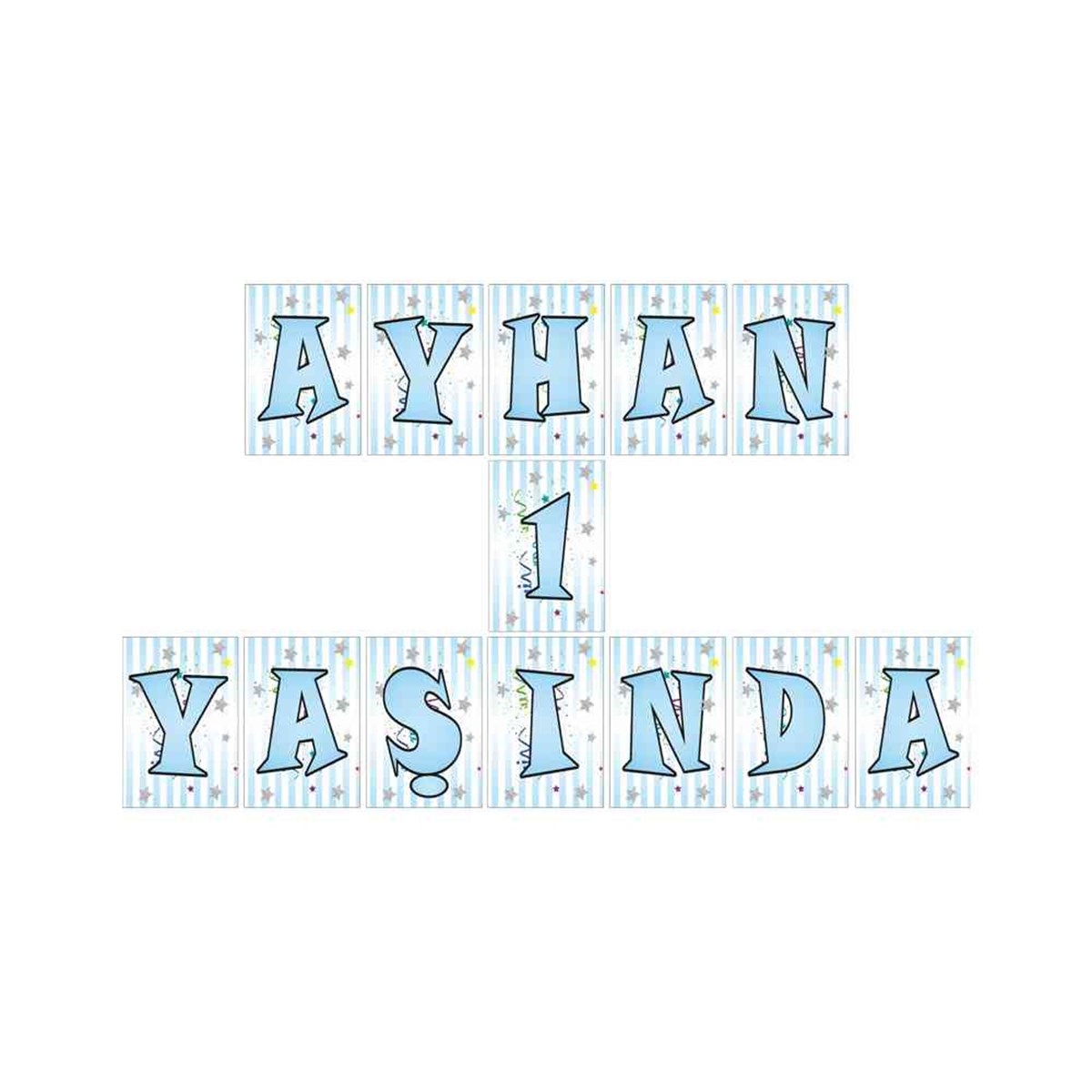 Gümüş Taçlı Konsept Harf Banner 