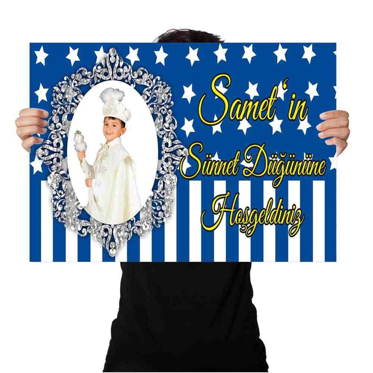 Gümüş Yıldızlı Sünnet Konsepti Afiş 