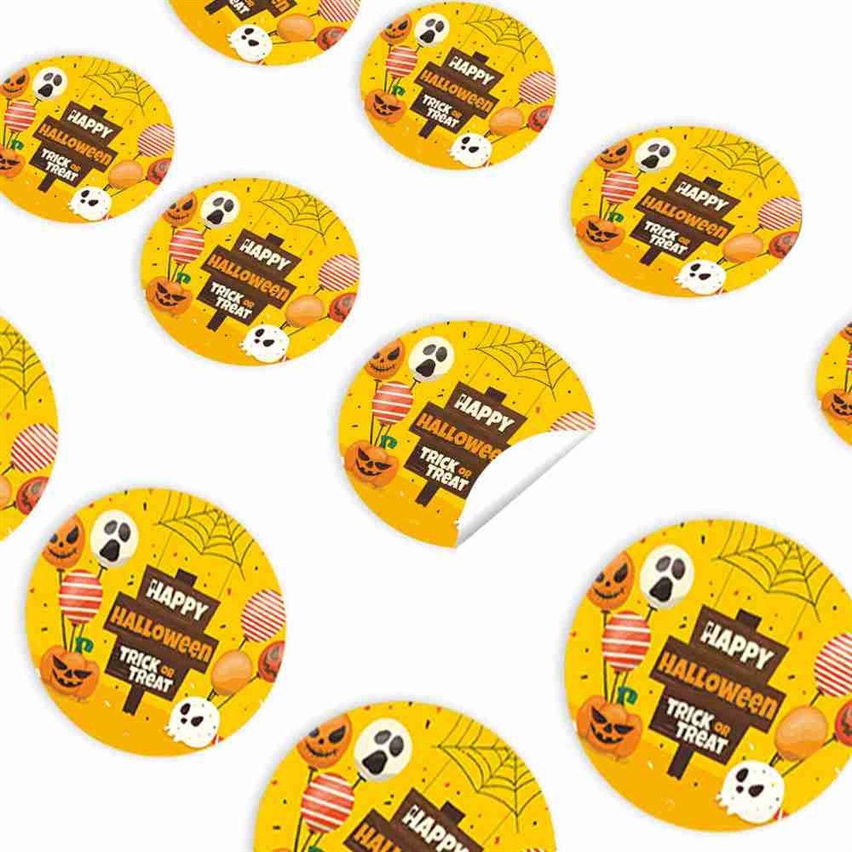 Halloween Parti Yapışkanlı Etiket 