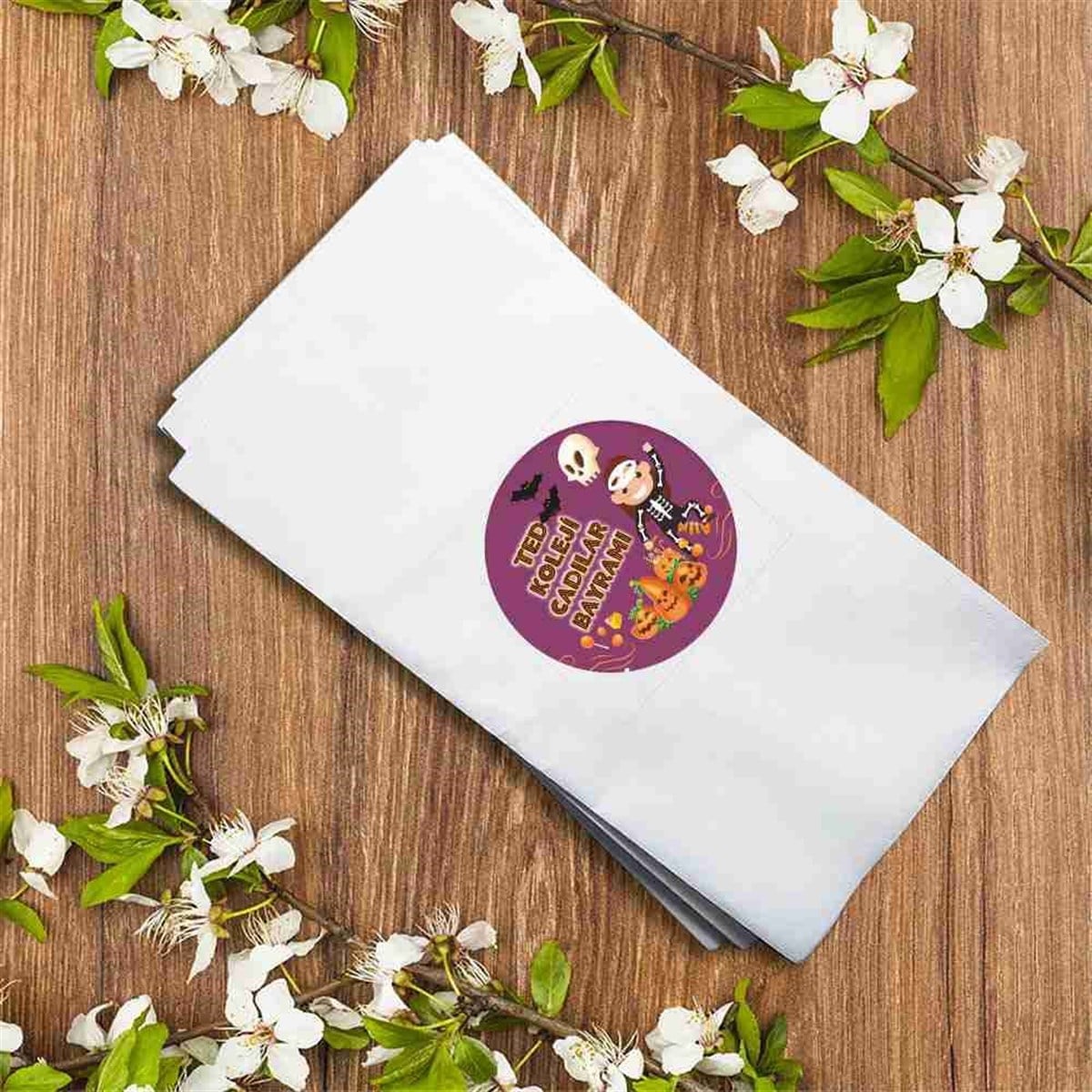 Halloween Parti Yapışkanlı Peçete Baskı 