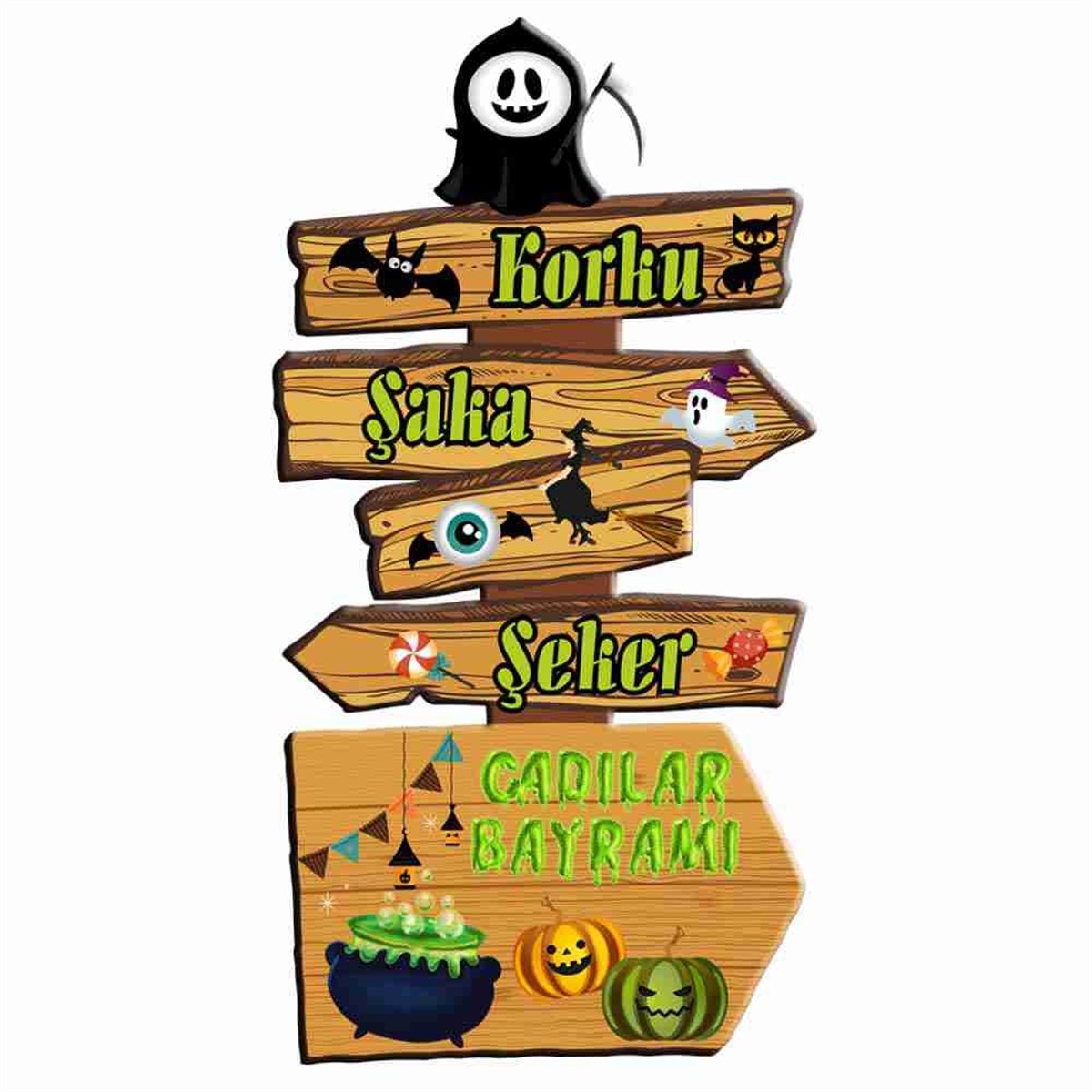 Halloween Partisi Misafir Karşılama Pano 