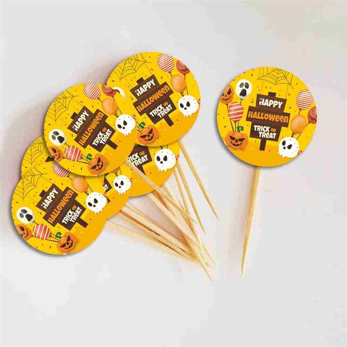 Happy Halloween Party Cupcake Kürdanı 