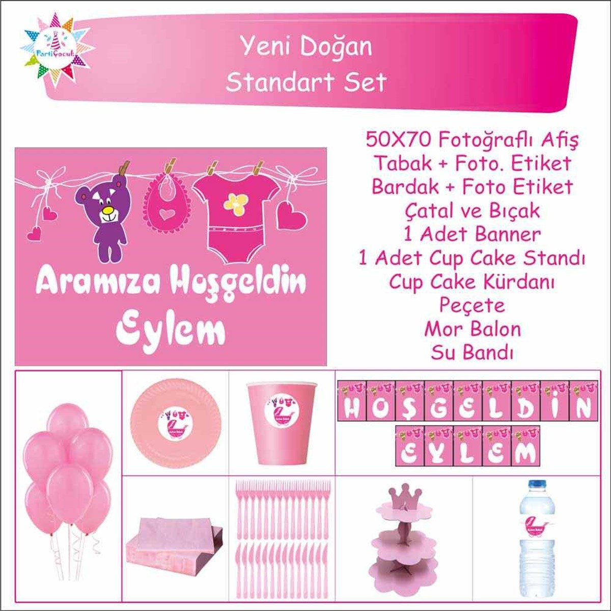 Hastane Odası Süsleri Kız Çocuğu Standart Set 