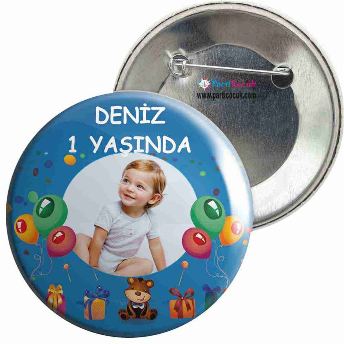 Hediye Balonlu Konsepti İğneli Rozet   