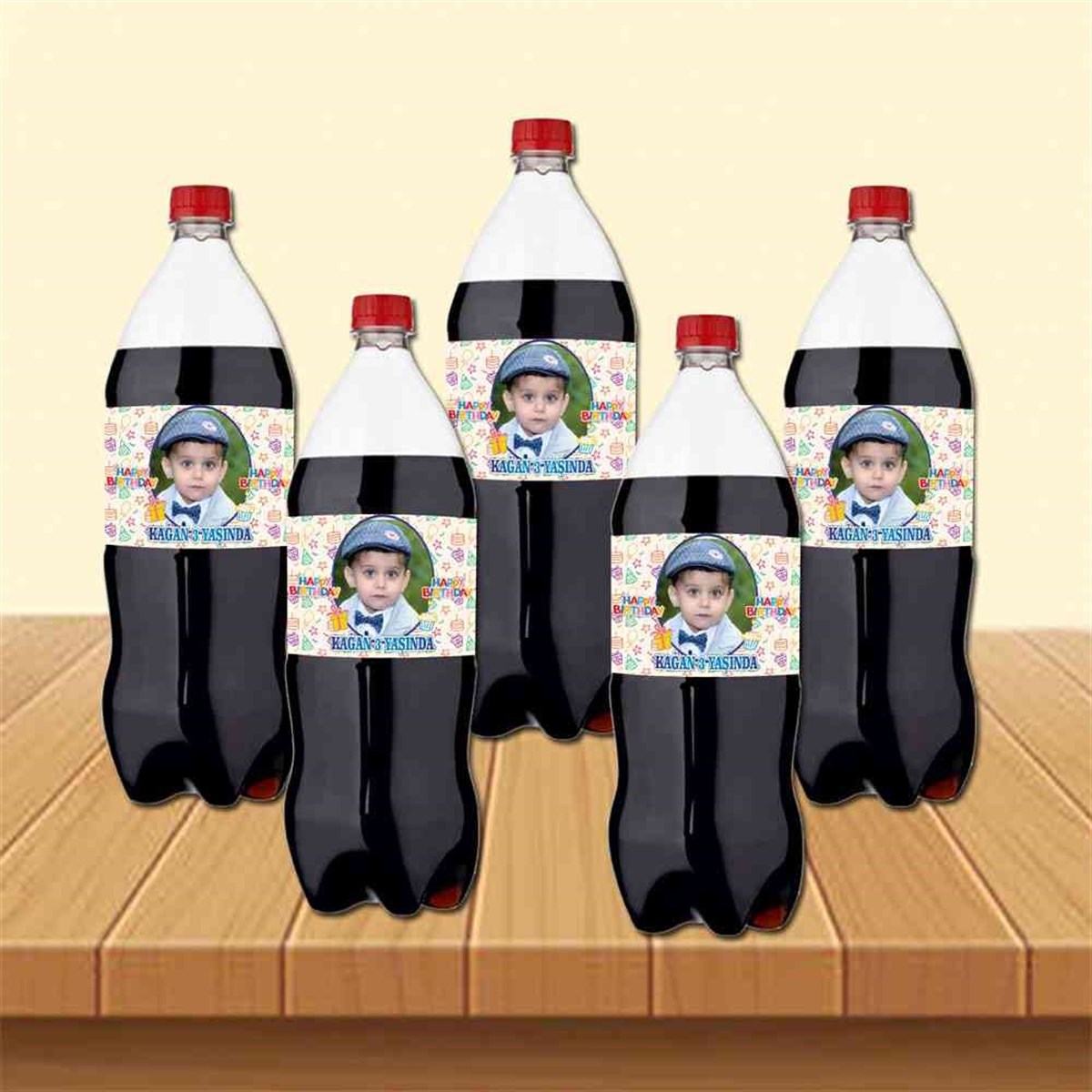 Hediye Paketi Temalı Cola Şisesi Bandı   