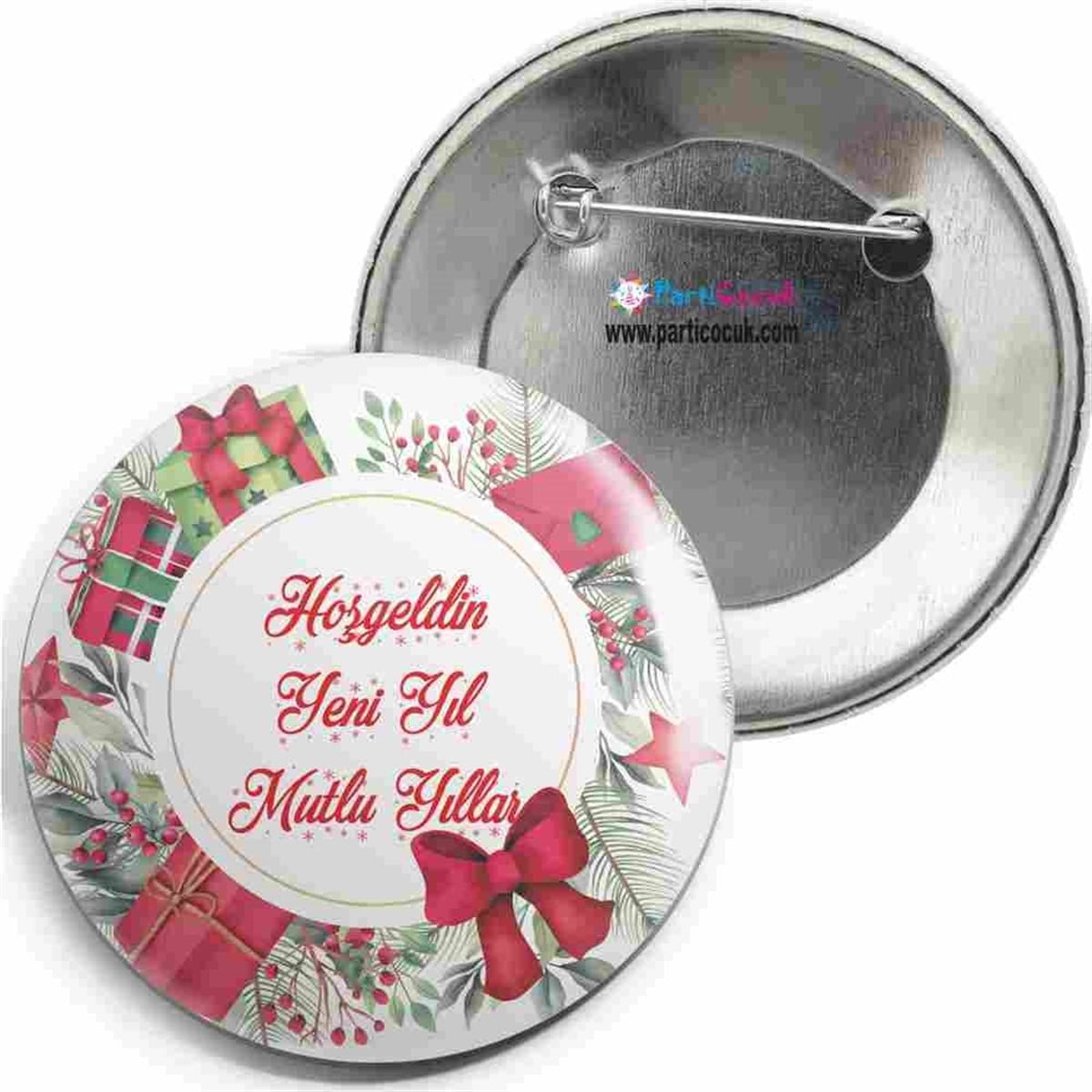 Hoş Geldin Yılbaşı Hediye İğneli Rozet 