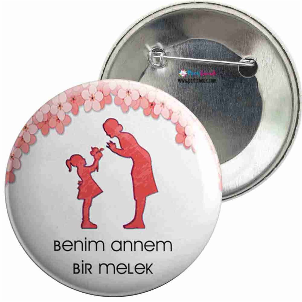 İğneli Metal Rozet Anneler Günü  3 Parti Çocuk   