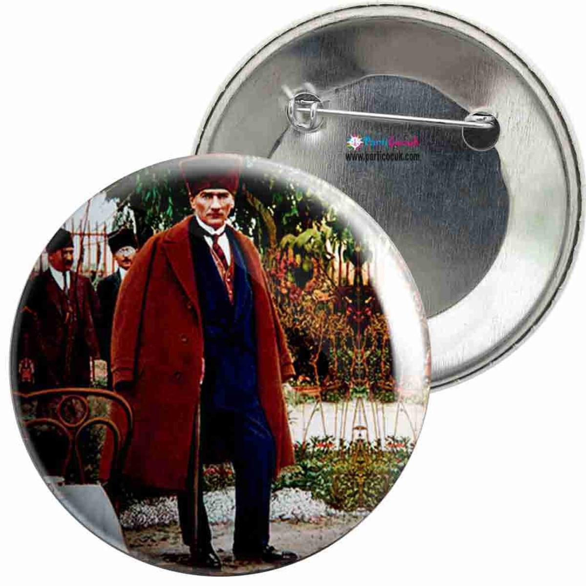 İğneli Metal Rozet Atatürk Resmi 10 Parti Çocuk  