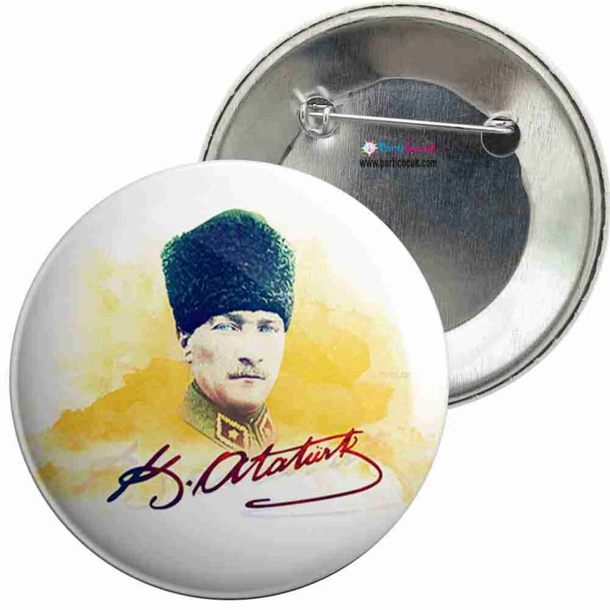 İğneli Metal Rozet Atatürk Resmi 14 Parti Çocuk  