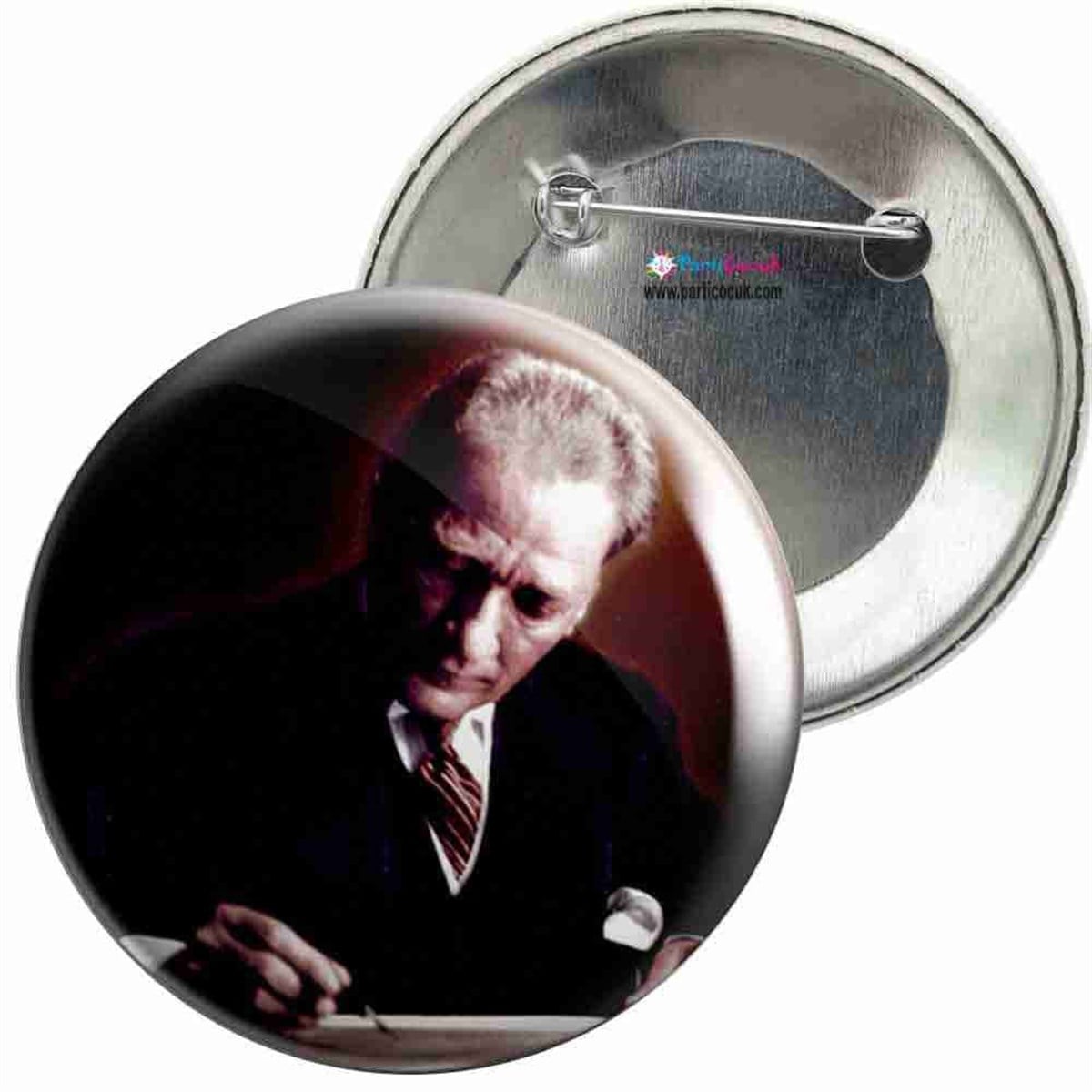 İğneli Metal Rozet Atatürk Resmi 2 Parti Çocuk  