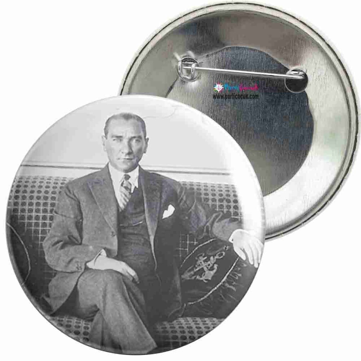 İğneli Metal Rozet Atatürk Resmi 20 Parti Çocuk  