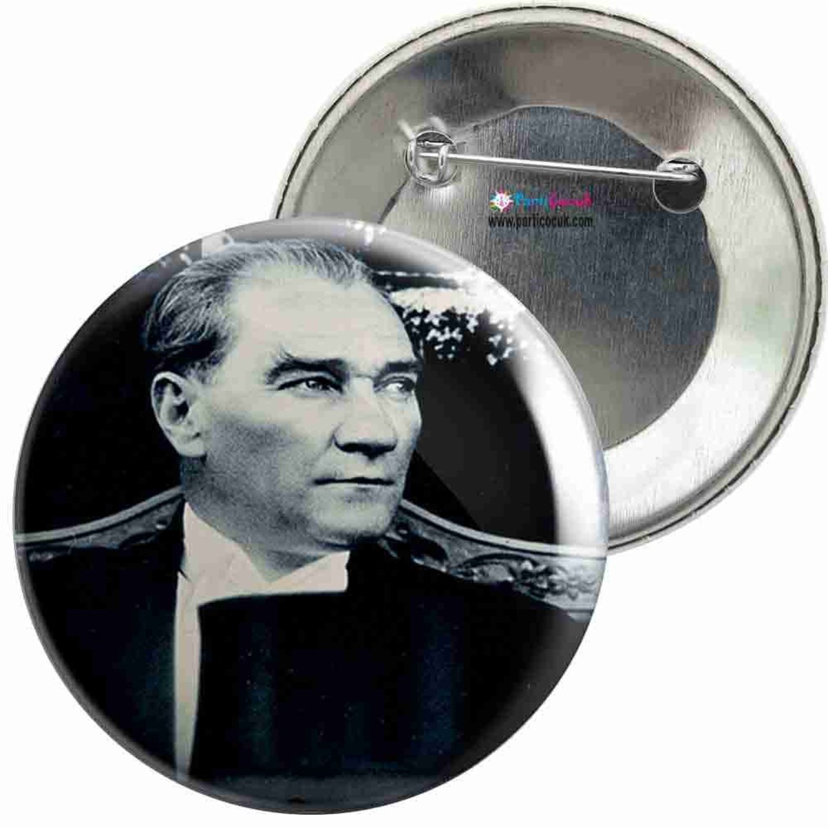 İğneli Metal Rozet Atatürk Resmi 3 Parti Çocuk  