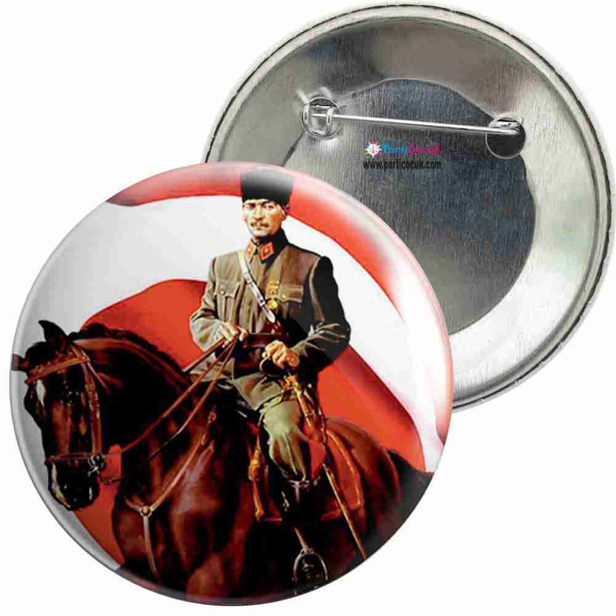 İğneli Metal Rozet Atatürk Resmi 5 Parti Çocuk  