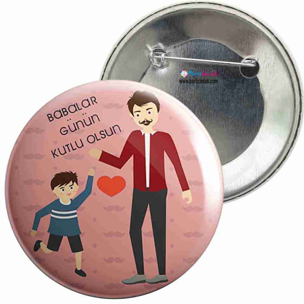 İğneli Metal Rozet Babalar Günü 10 Parti Çocuk   
