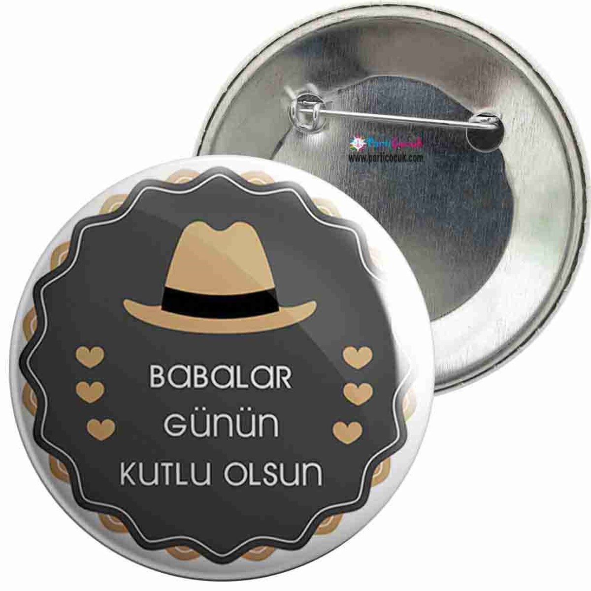 İğneli Metal Rozet Babalar Günü 12 Parti Çocuk   