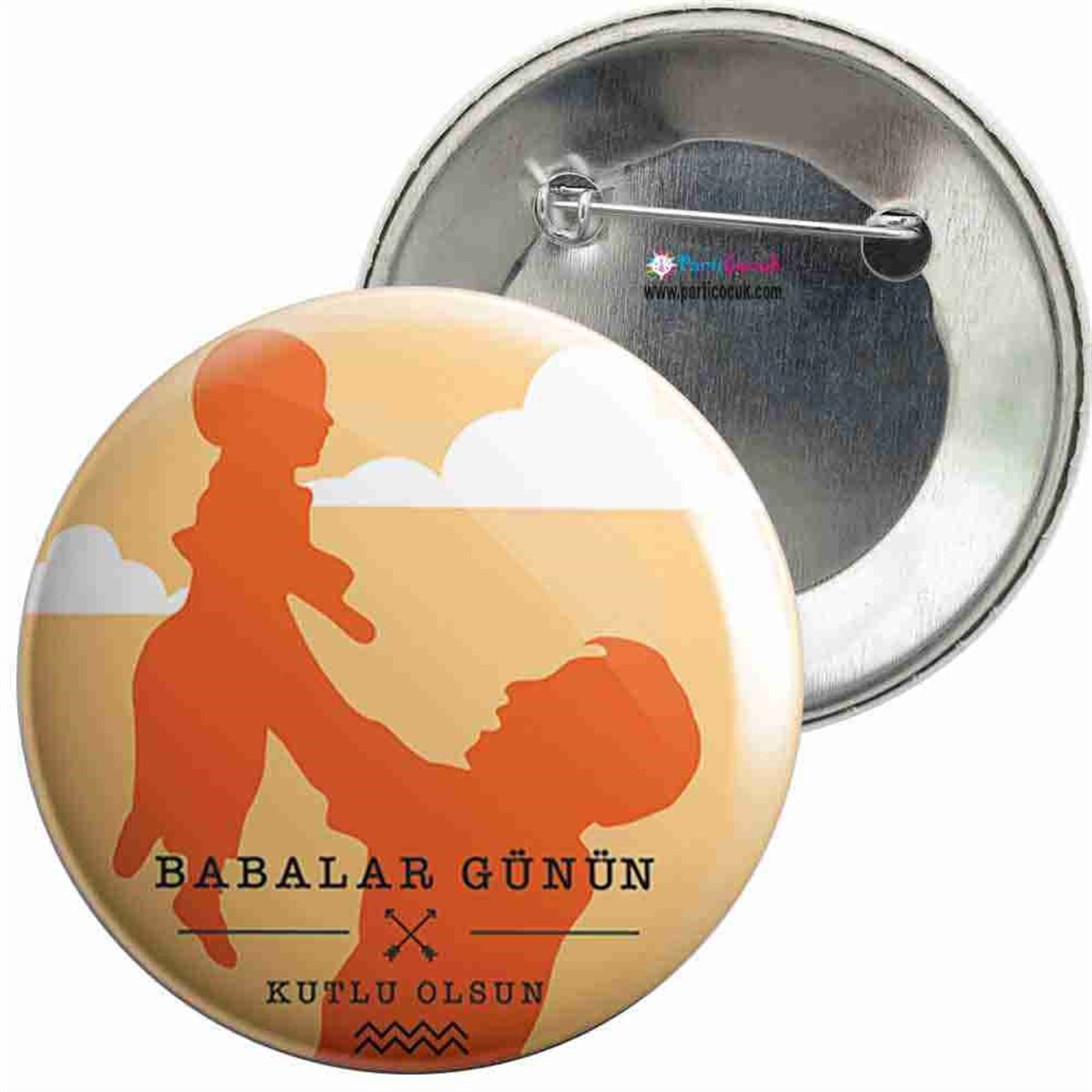 İğneli Metal Rozet Babalar Günü 13 Parti Çocuk   