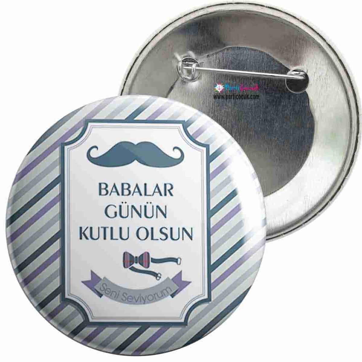 İğneli Metal Rozet Babalar Günü 18 Parti Çocuk   