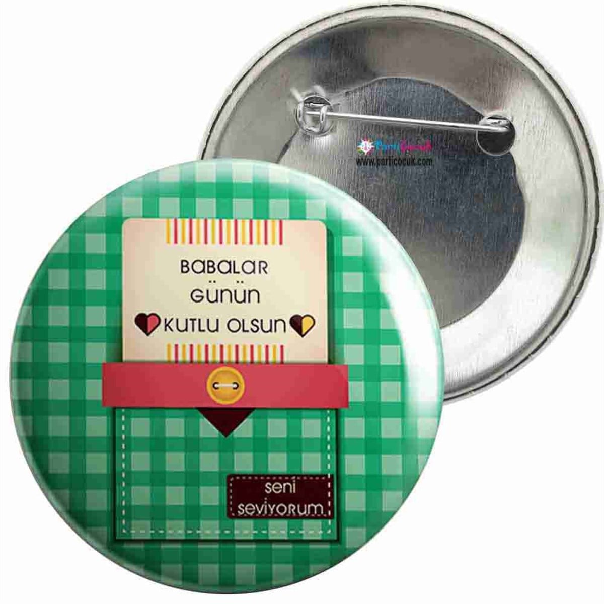 İğneli Metal Rozet Babalar Günü 8 Parti Çocuk   