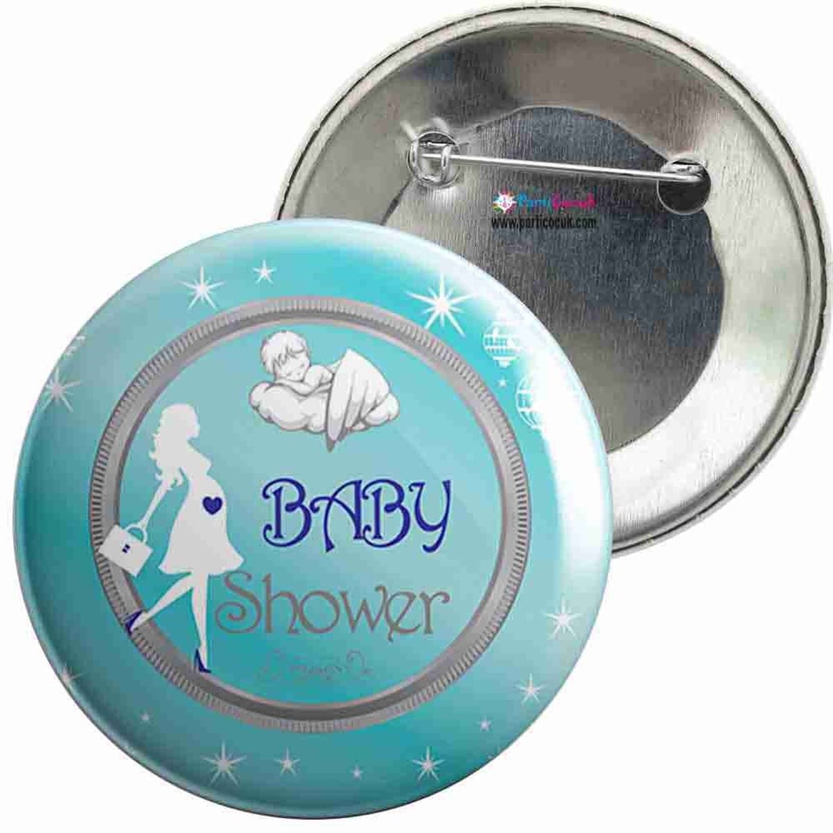 İğneli Metal Rozet Baby Shower 3 Parti Çocuk   