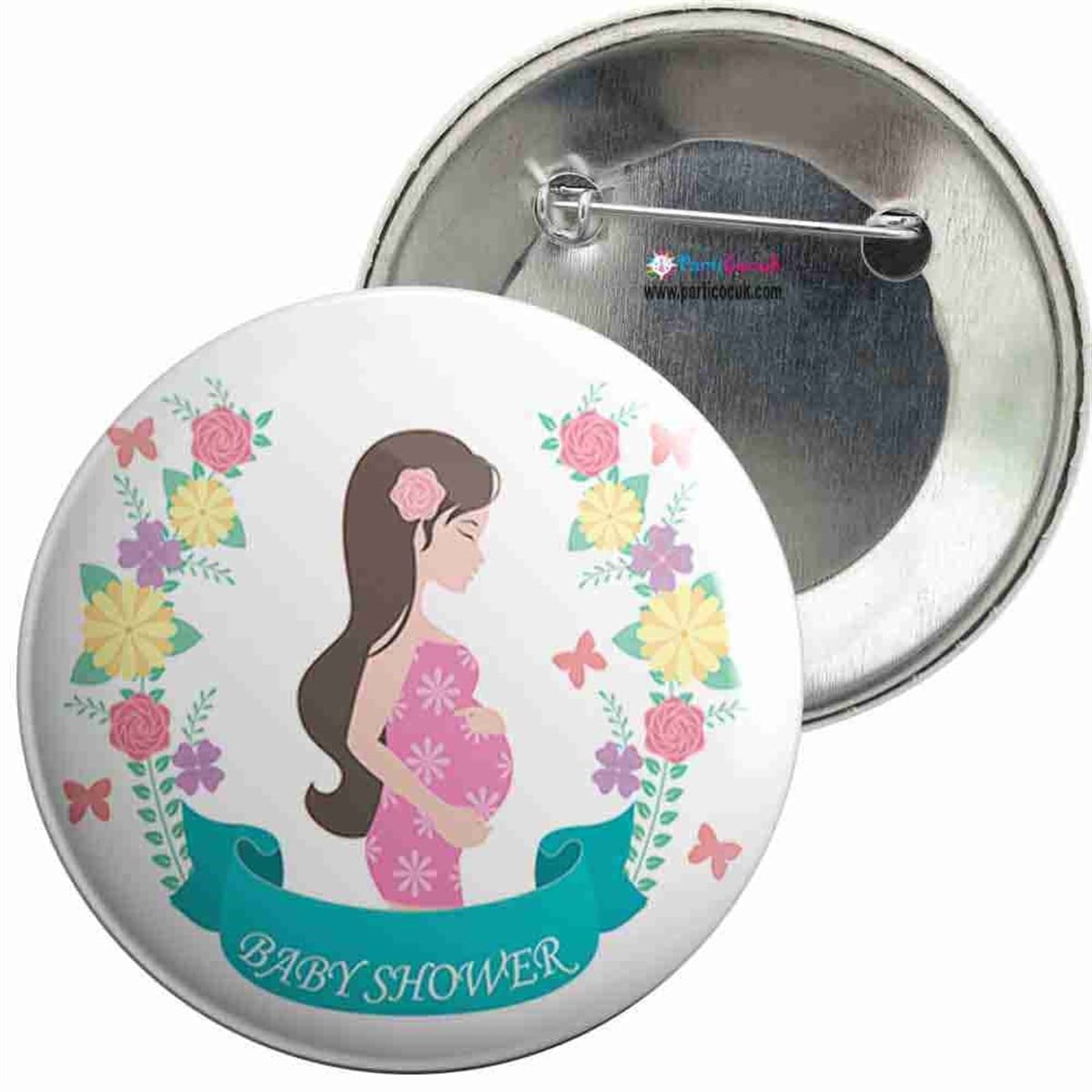 İğneli Metal Rozet Baby Shower 4 Parti Çocuk   